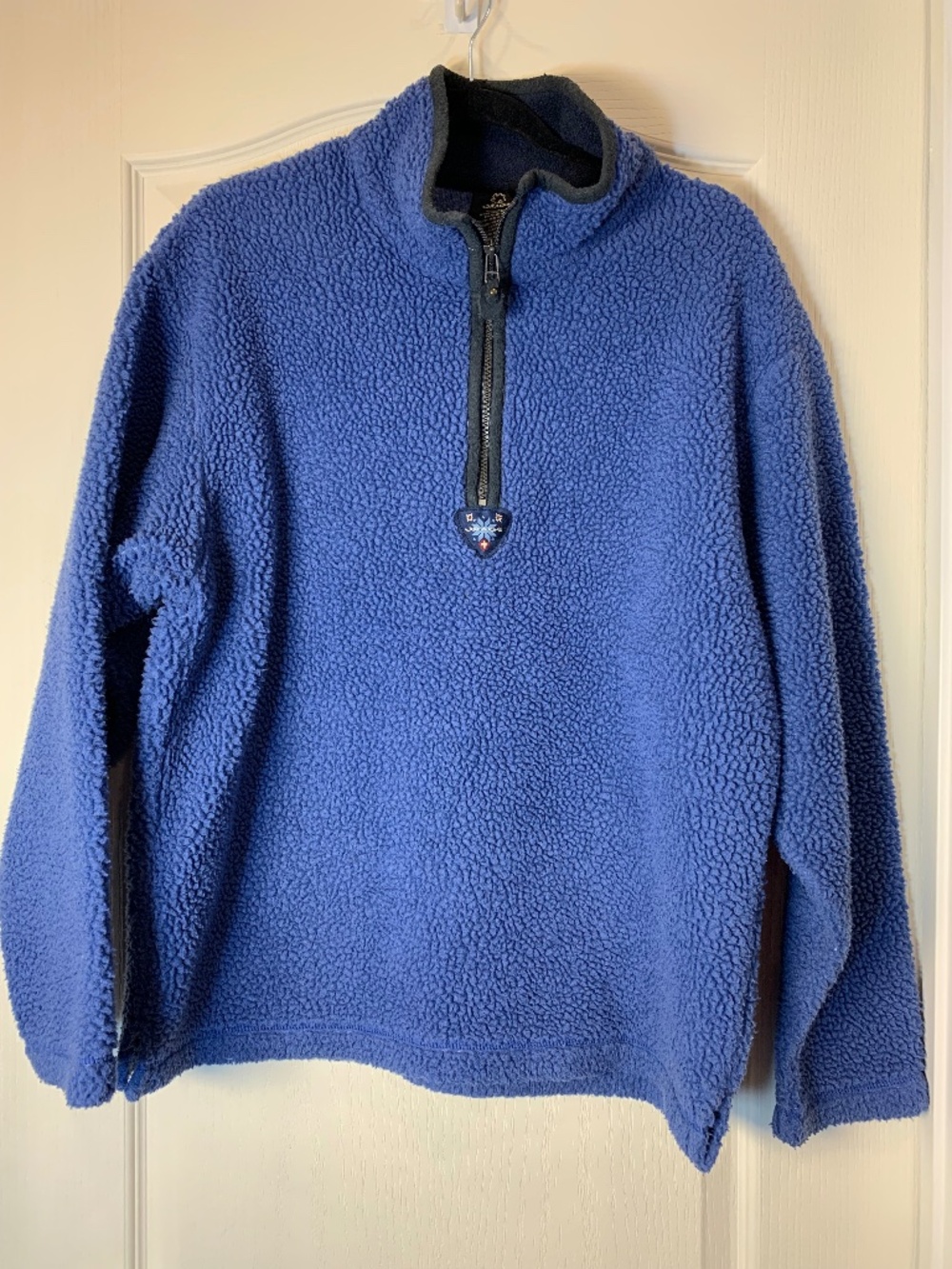 Orage Vintage 90s Made in Canada Blue Sherpa Fleece Pullover Unisex S/P Ski